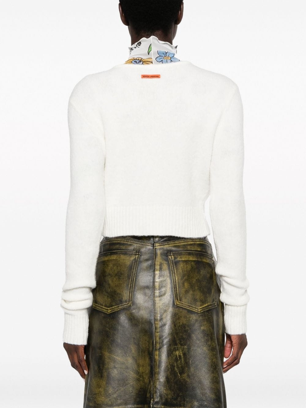 carabiner-fastened cropped cardigan - 4