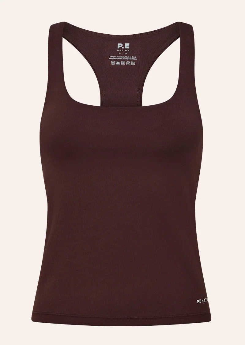 SIGNATURE SCOOP TANK IN MAHOGANY - 1