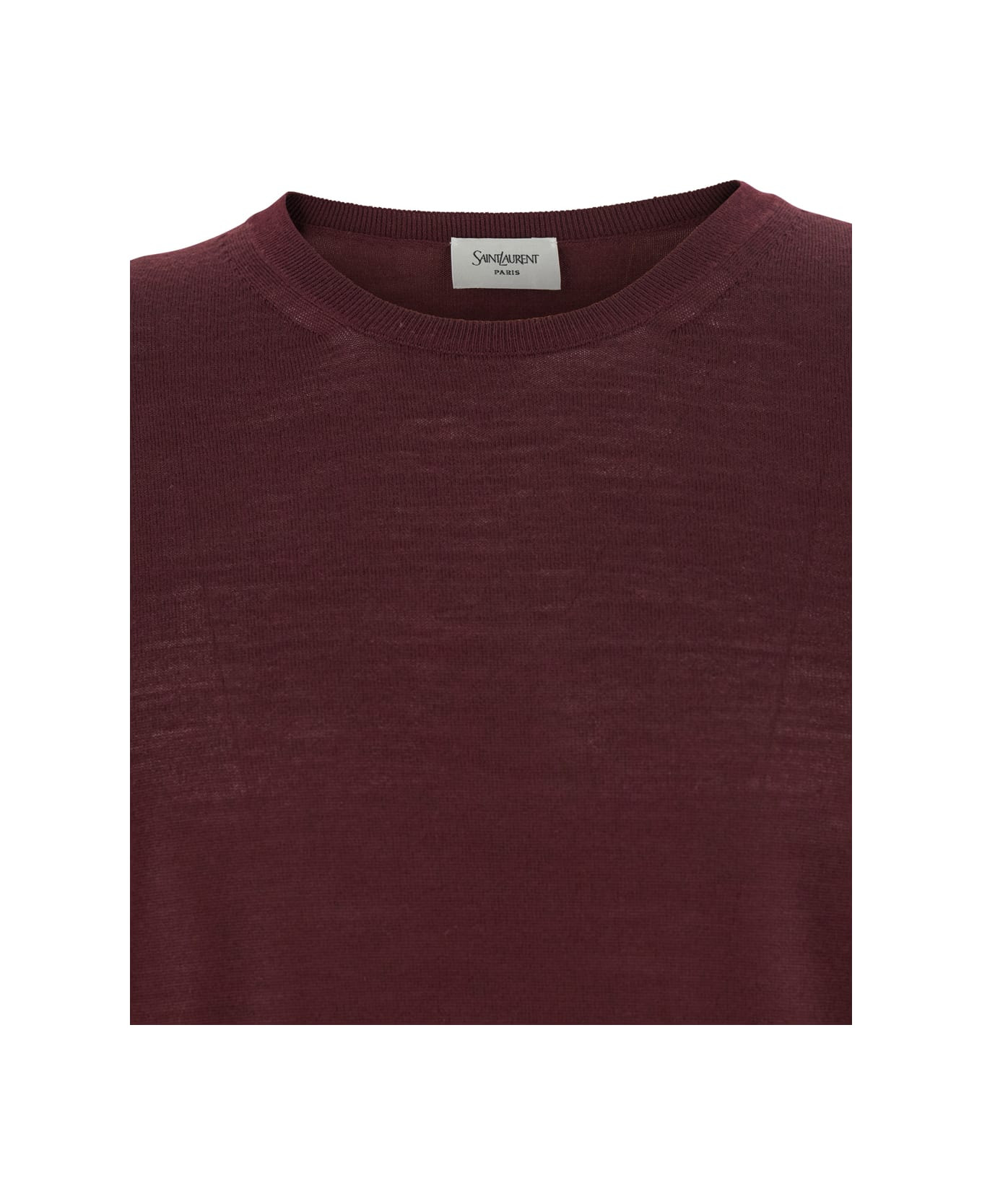 Bordeaux Crewneck Sweater With Cassandre In Cashmere Man - 3