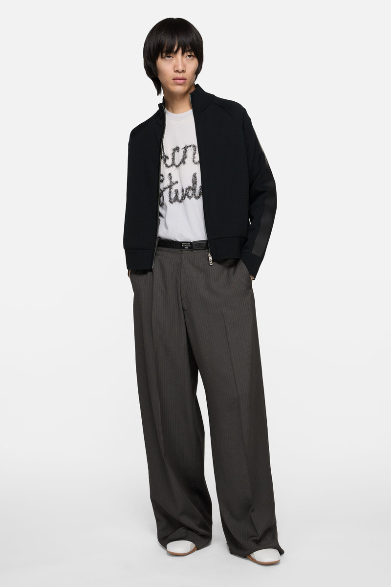 Acne Studios Logo zip cardigan - Black outlook