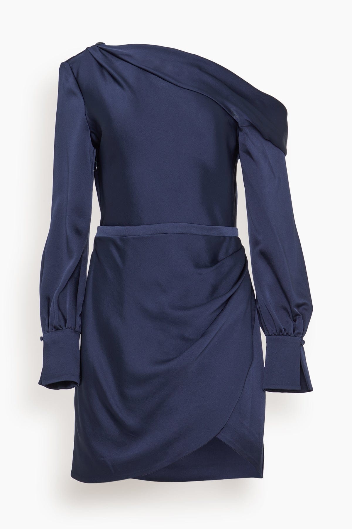 knee length dresses for ladies Simkhai Women's Cameron One Shoulder Mini Dress - Blue - Size 0 main image 0
