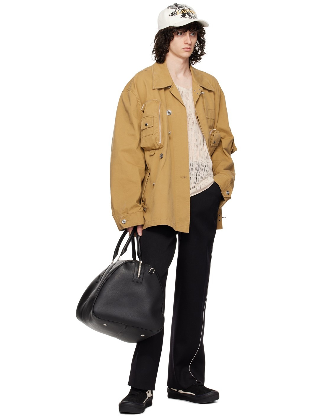 Tan Future Edition Asymmetrical Utility Jacket - 4