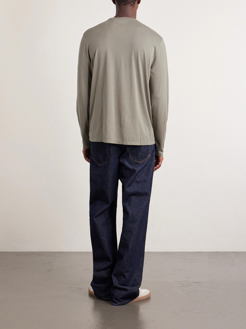 Garment-Dyed Lyocell and Cotton-Blend Jersey Henley Shirt 4