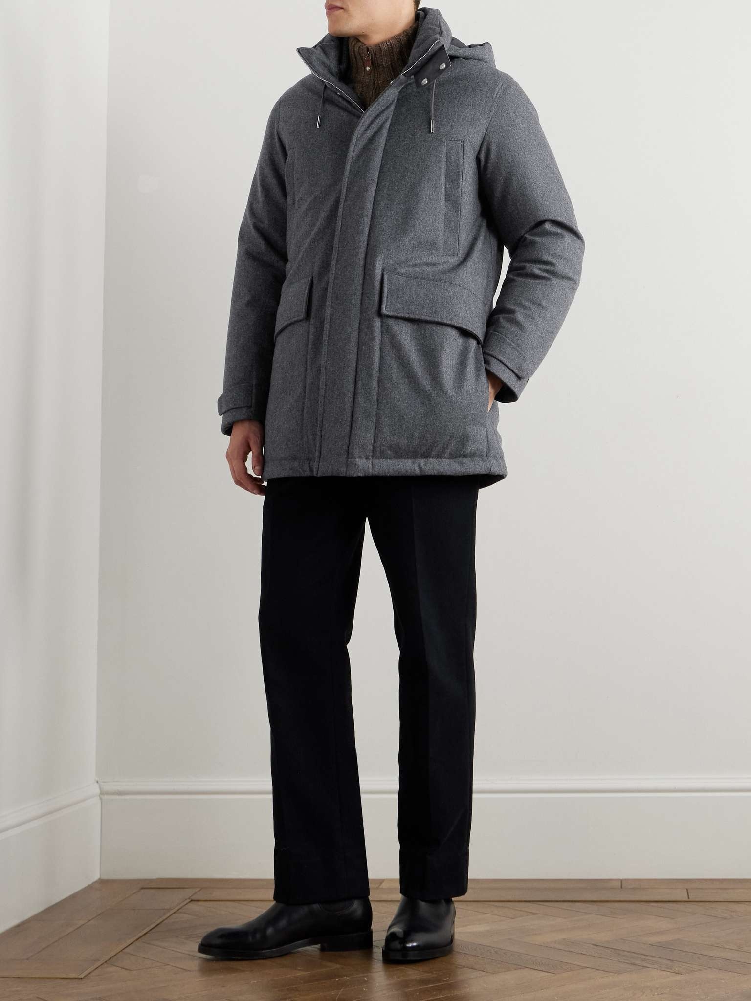 Suede-Trimmed TECHMERINO™ Wool Hooded Down Parka - 2