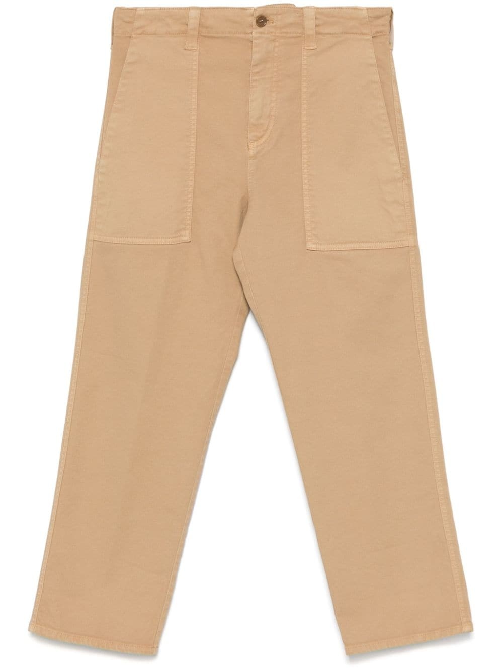 gabardine cropped trousers - 1