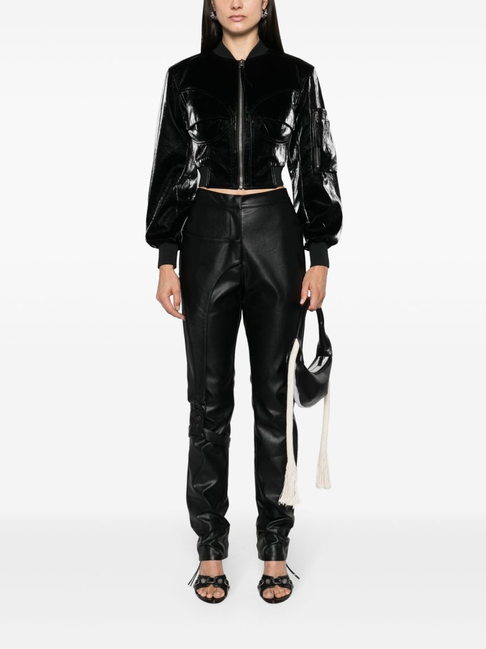 Moto faux-leather trousers - 2