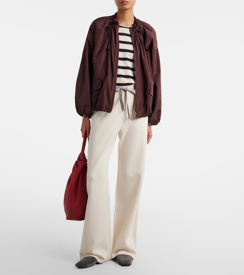 'S Max Mara Cotton-blend jersey wide-leg sweatpants outlook