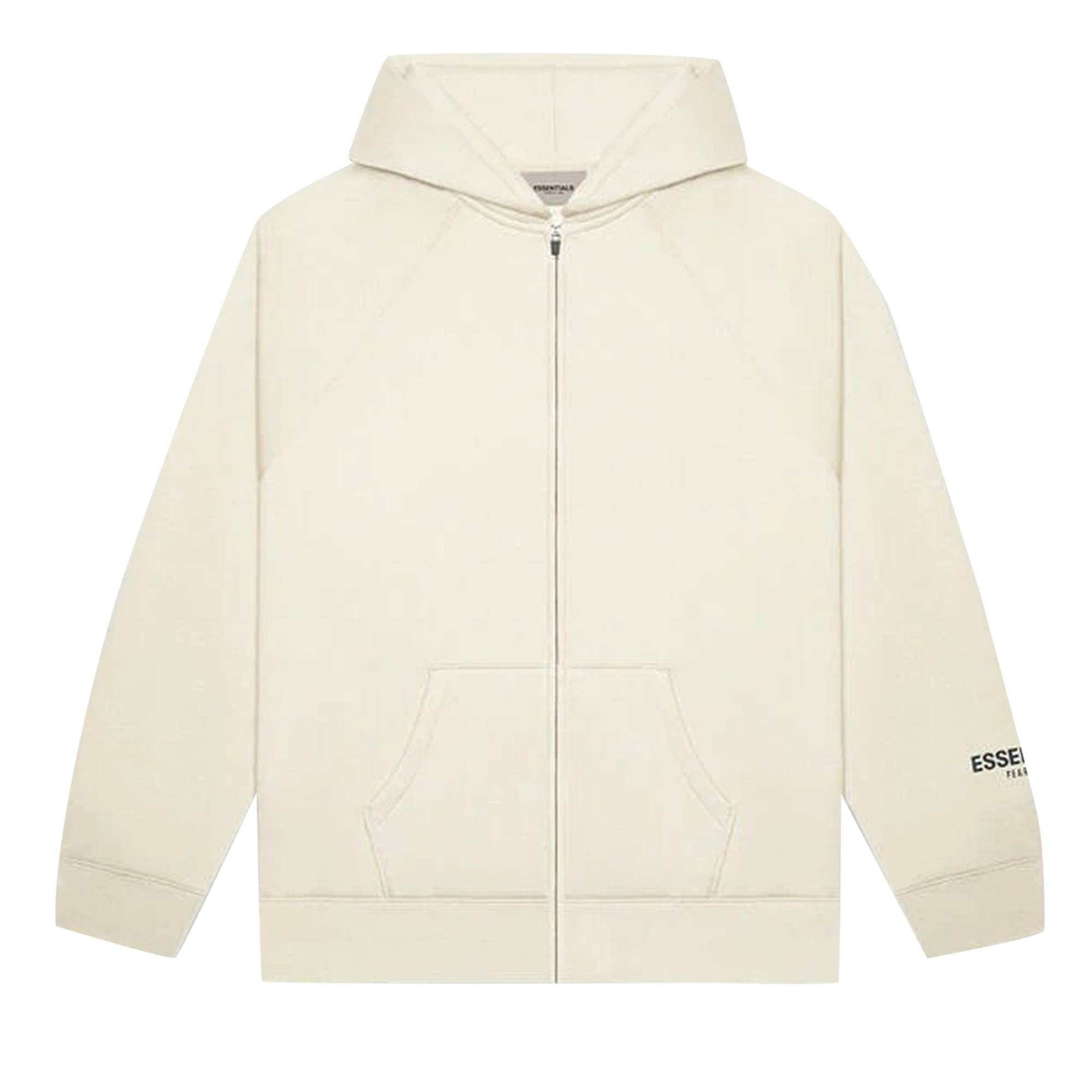 Fear of God Essentials Full Zip Hoodie 'Cream' - 1