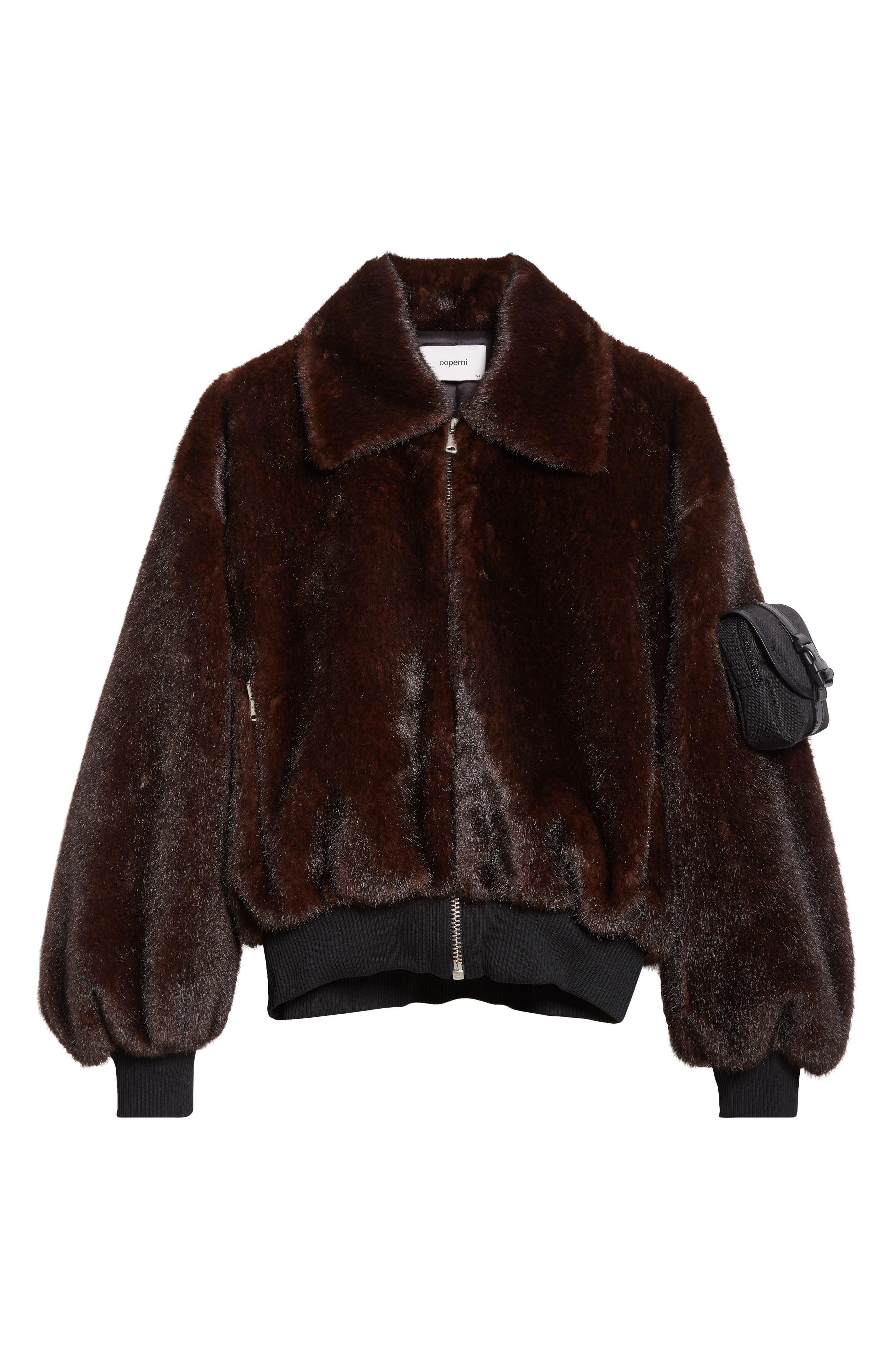 Coperni Faux Fur Bomber Jacket in Brown at Nordstrom - 1