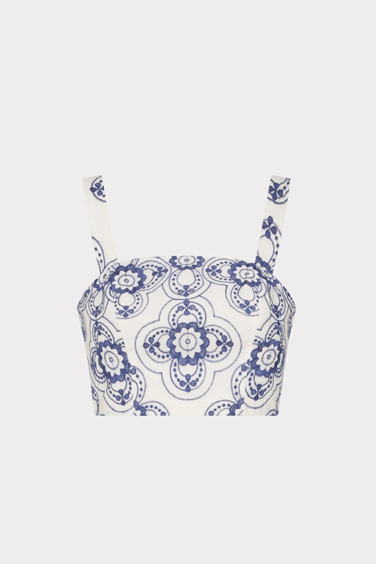 Rose Embroidered Crop Top - 1