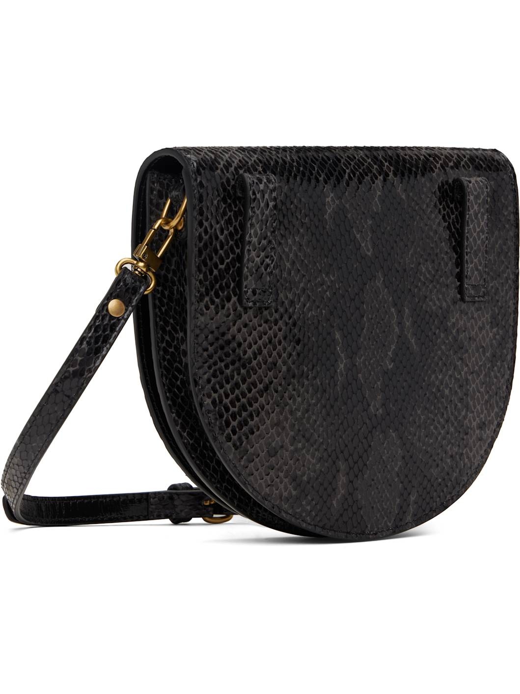 Black Saddle Crossbody Bag - 3