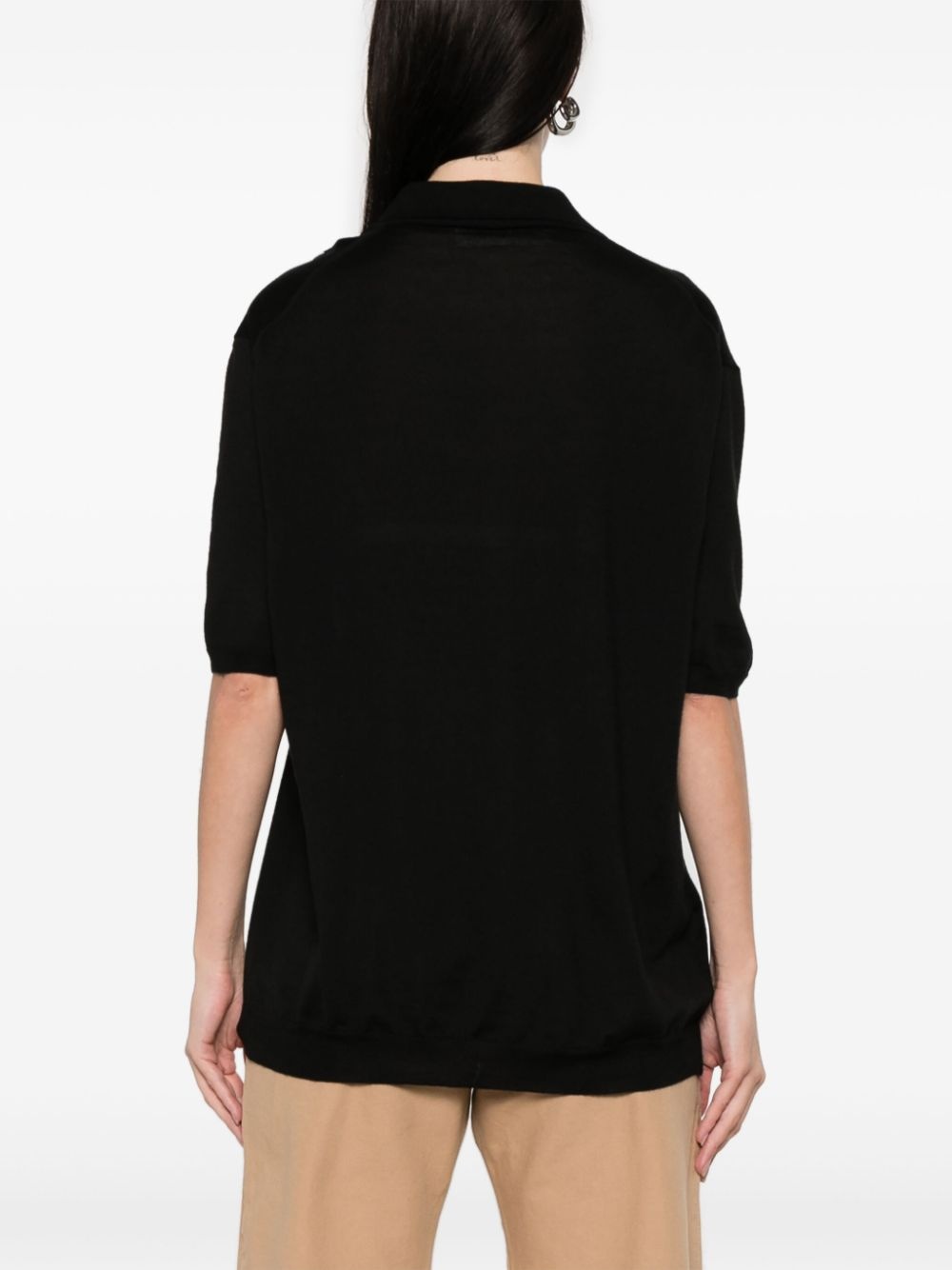 knitted polo top - 4