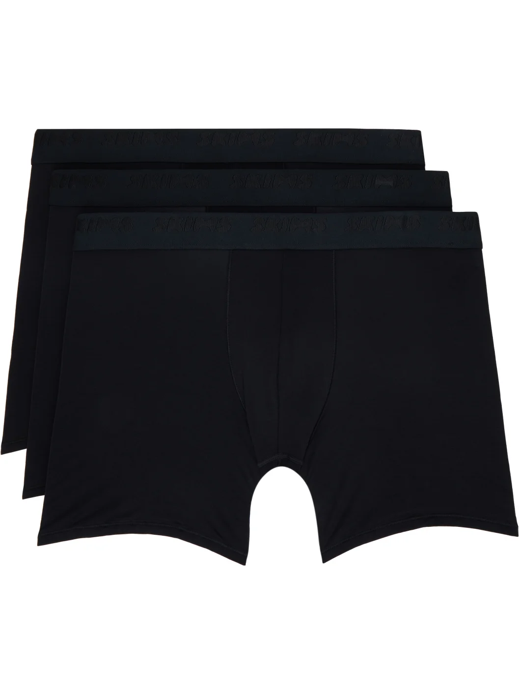 Three-Pack Black SKIMS Stretch 5" Boxer Briefs - 1
