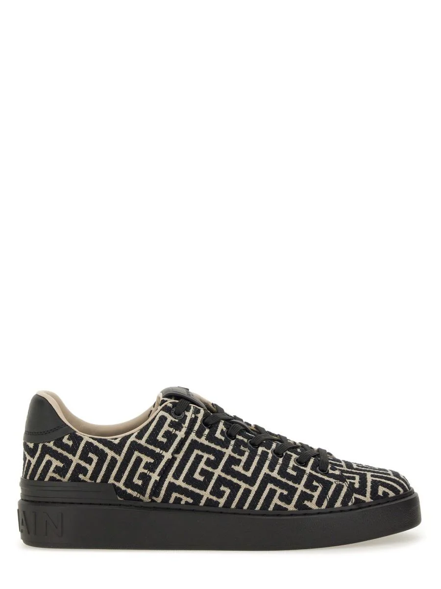 Balmain Jacquard "B-Court" Sneakers - 1