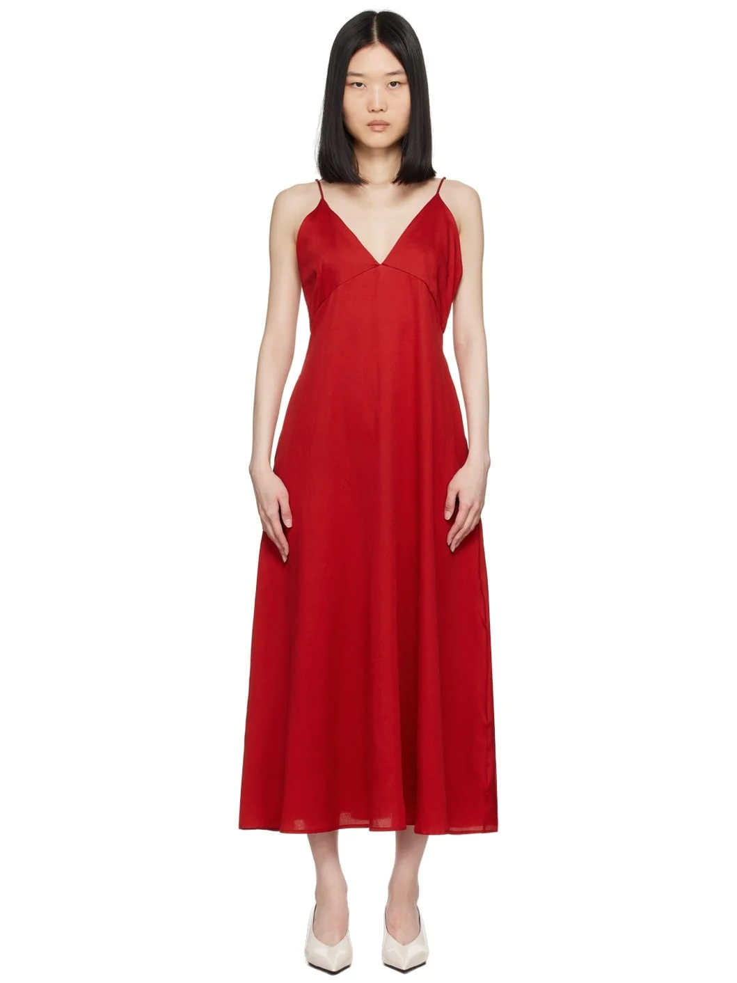 Red Yoko V Midi Dress - 1