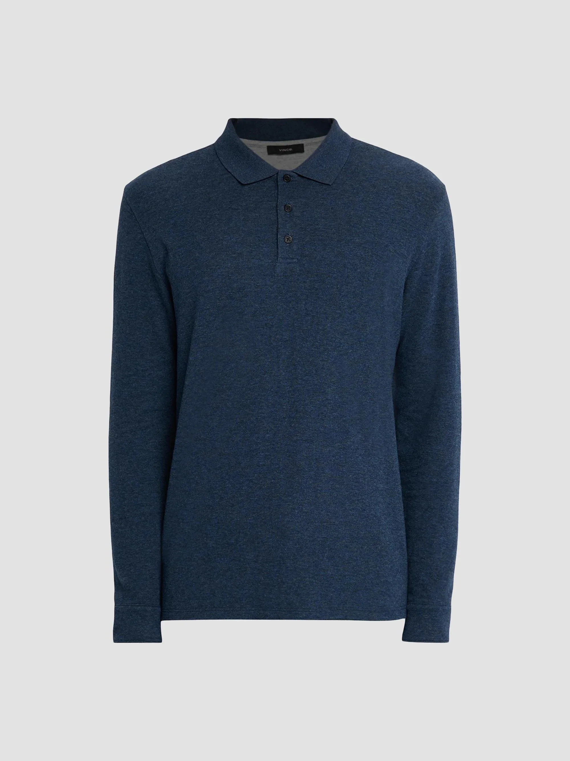 Men's Heathered Double-Face Polo Shirt - Grey - 1