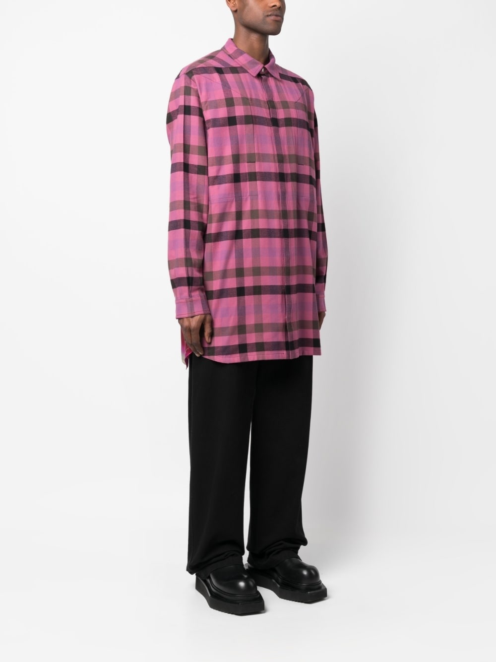 plaid-check print shirt - 3