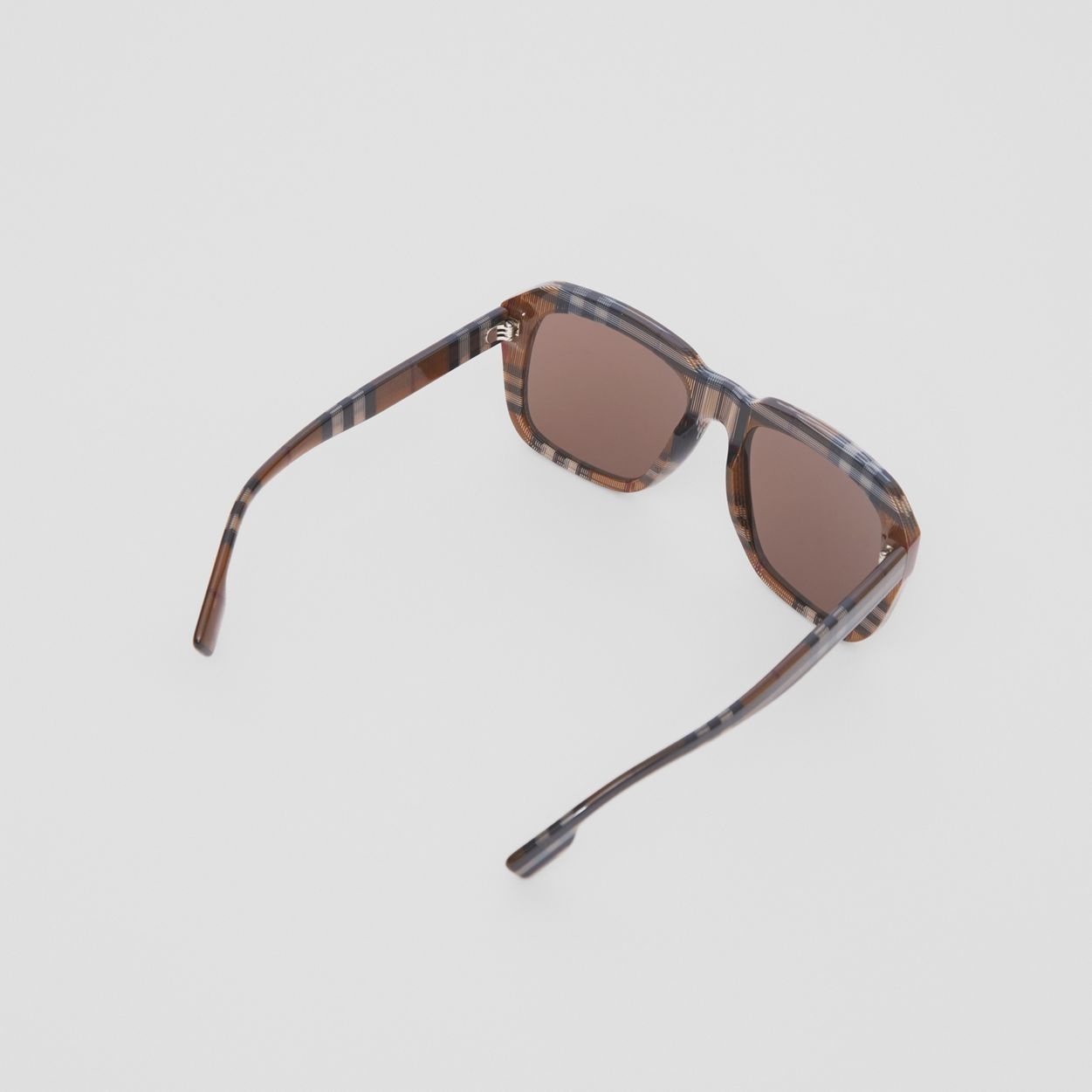 Check Bio-acetate Square Frame Sunglasses - 5