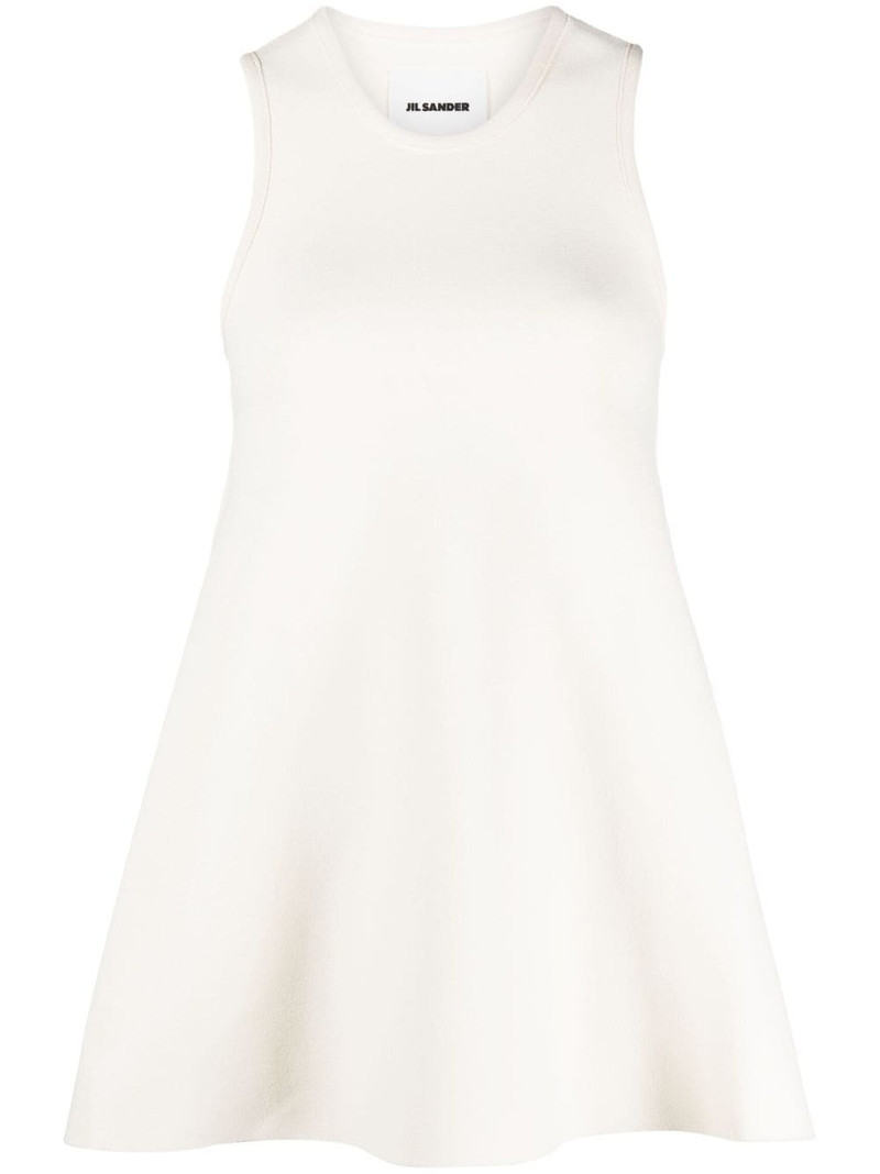 cropped-detail sleeveless blouse 1