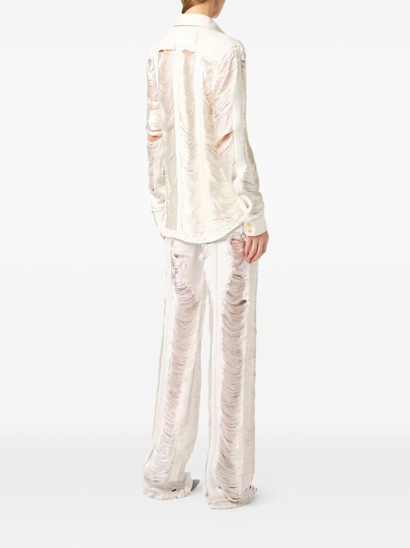 distressed fringed palazzo jeans 3