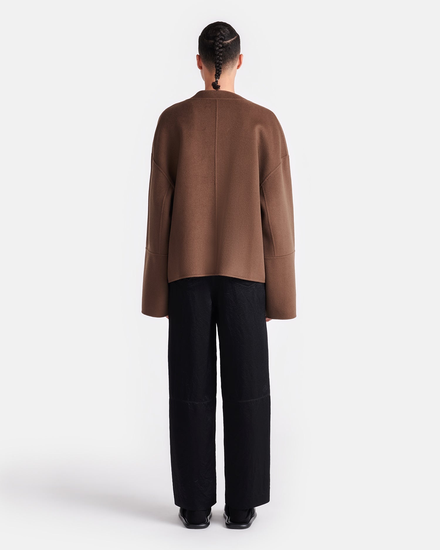 Double Wool And Silk Blend Jacket - 5