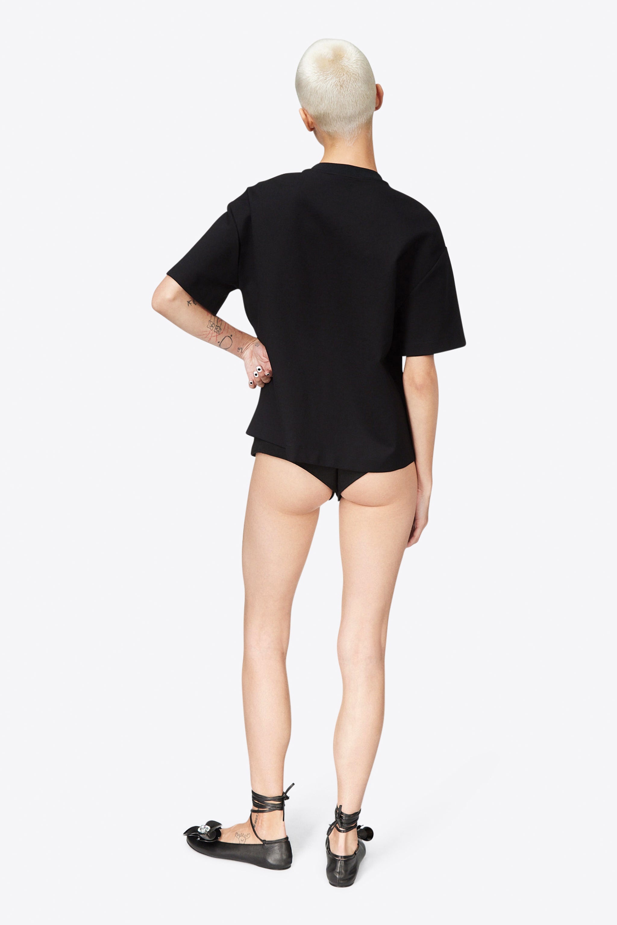 CRYSTAL EYELET RELAXED T-SHIRT - 6