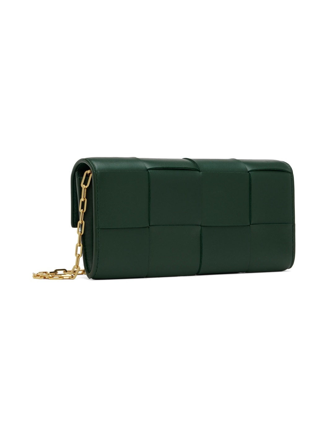 Green Intreccio Cassette Chain Bag - 3