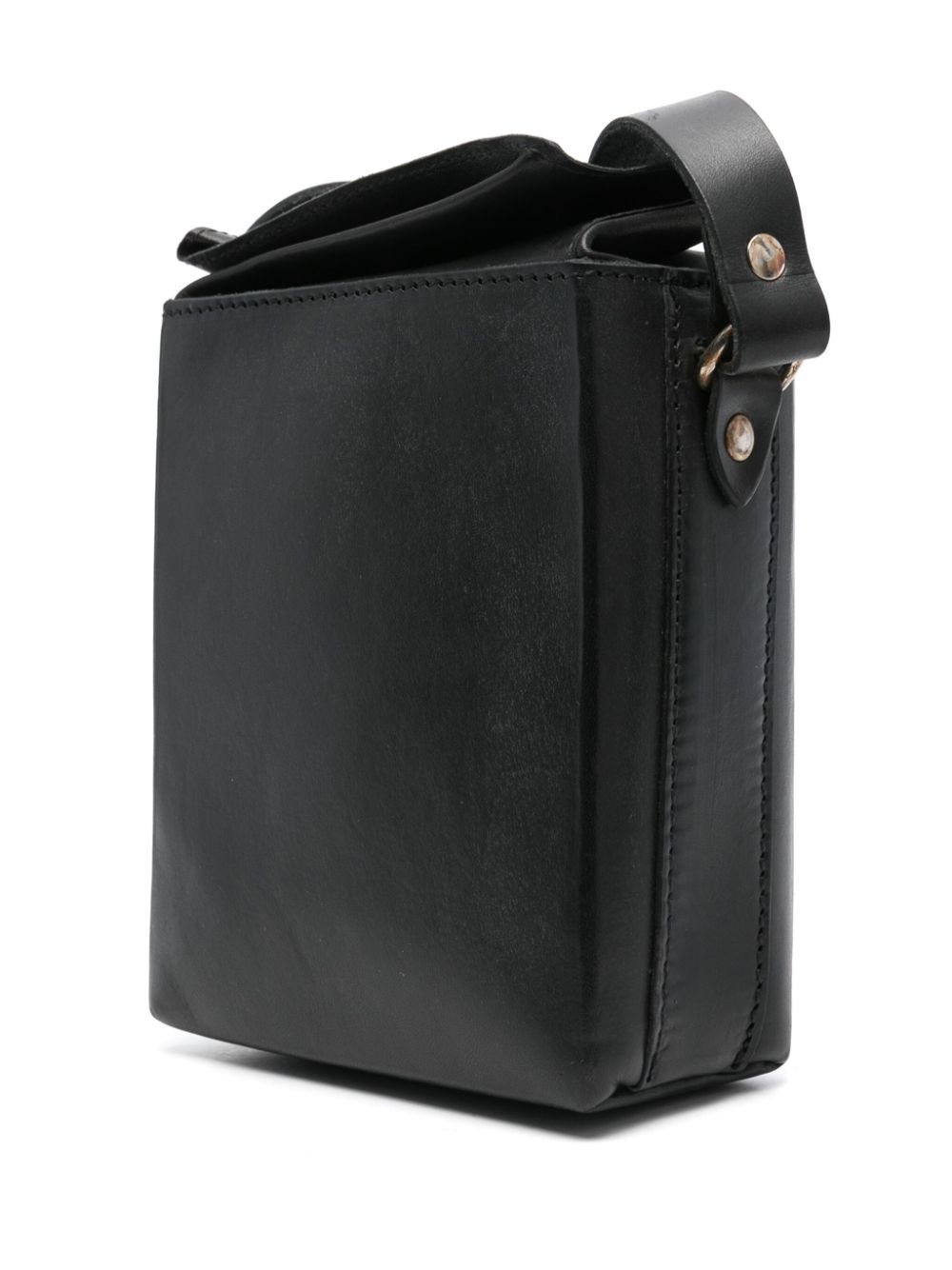 leather bucket messenger bag - 2