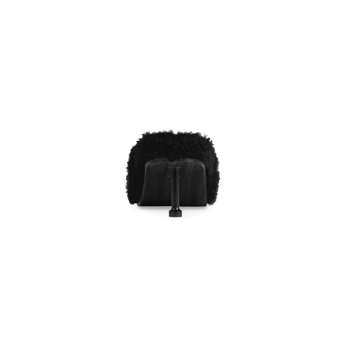 Women's Cities Paris Furry 80mm Sandal in Black - 4