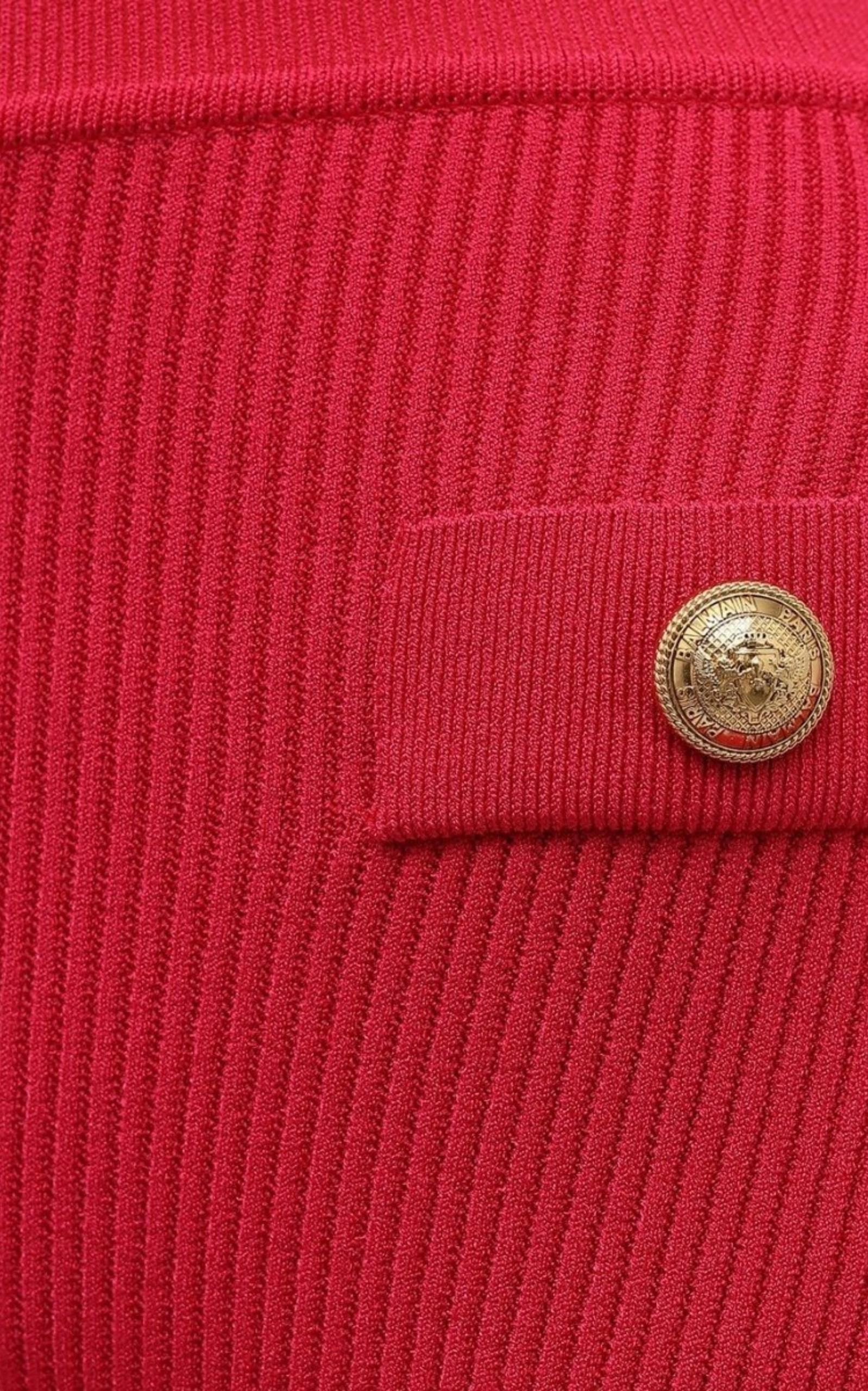 Button-embellished Ribbed Cycling Shorts - 5