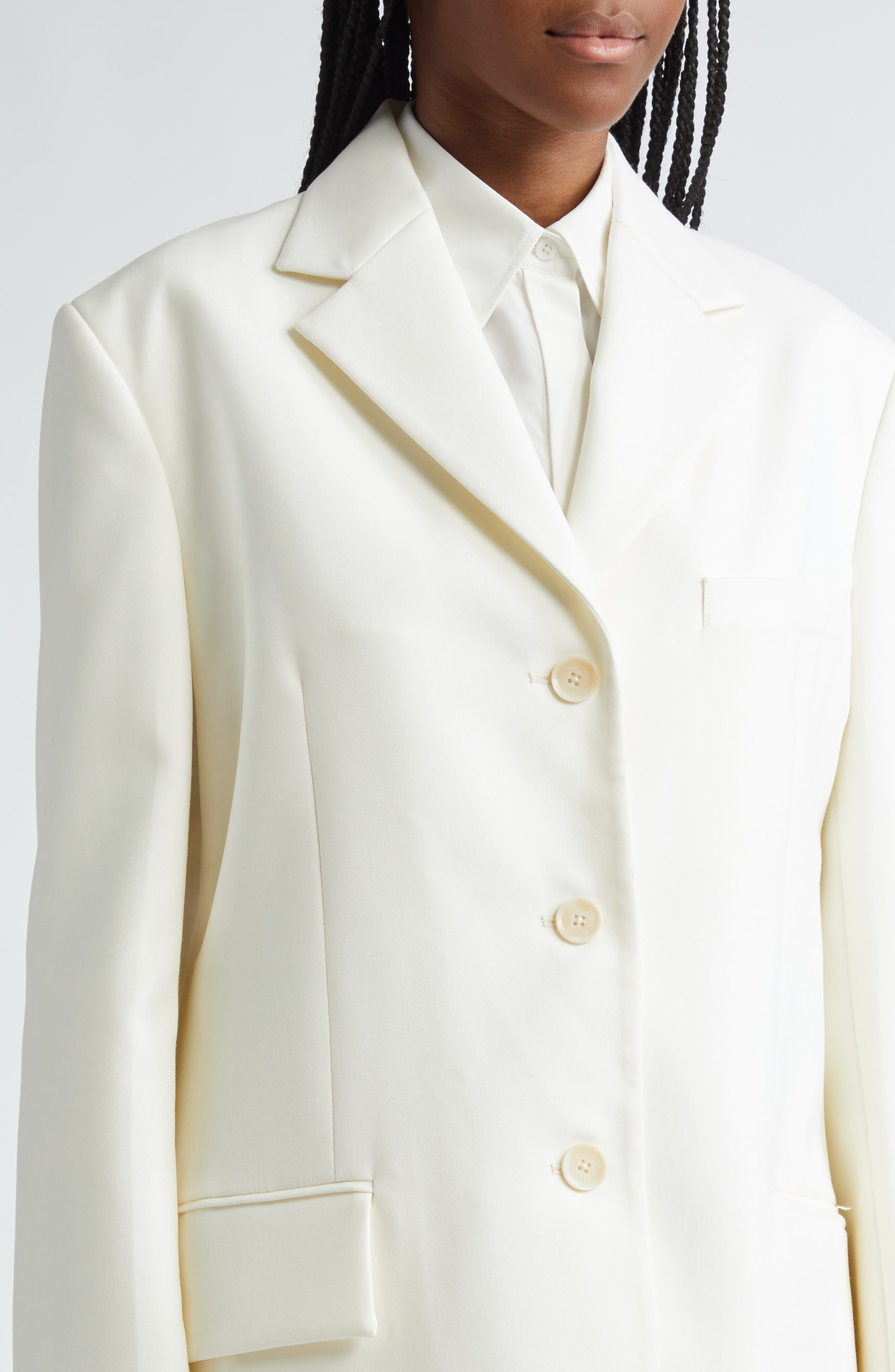 Proenza Schouler Archer Single Breasted Stretch Twill Blazer in Wax at Nordstrom - 5