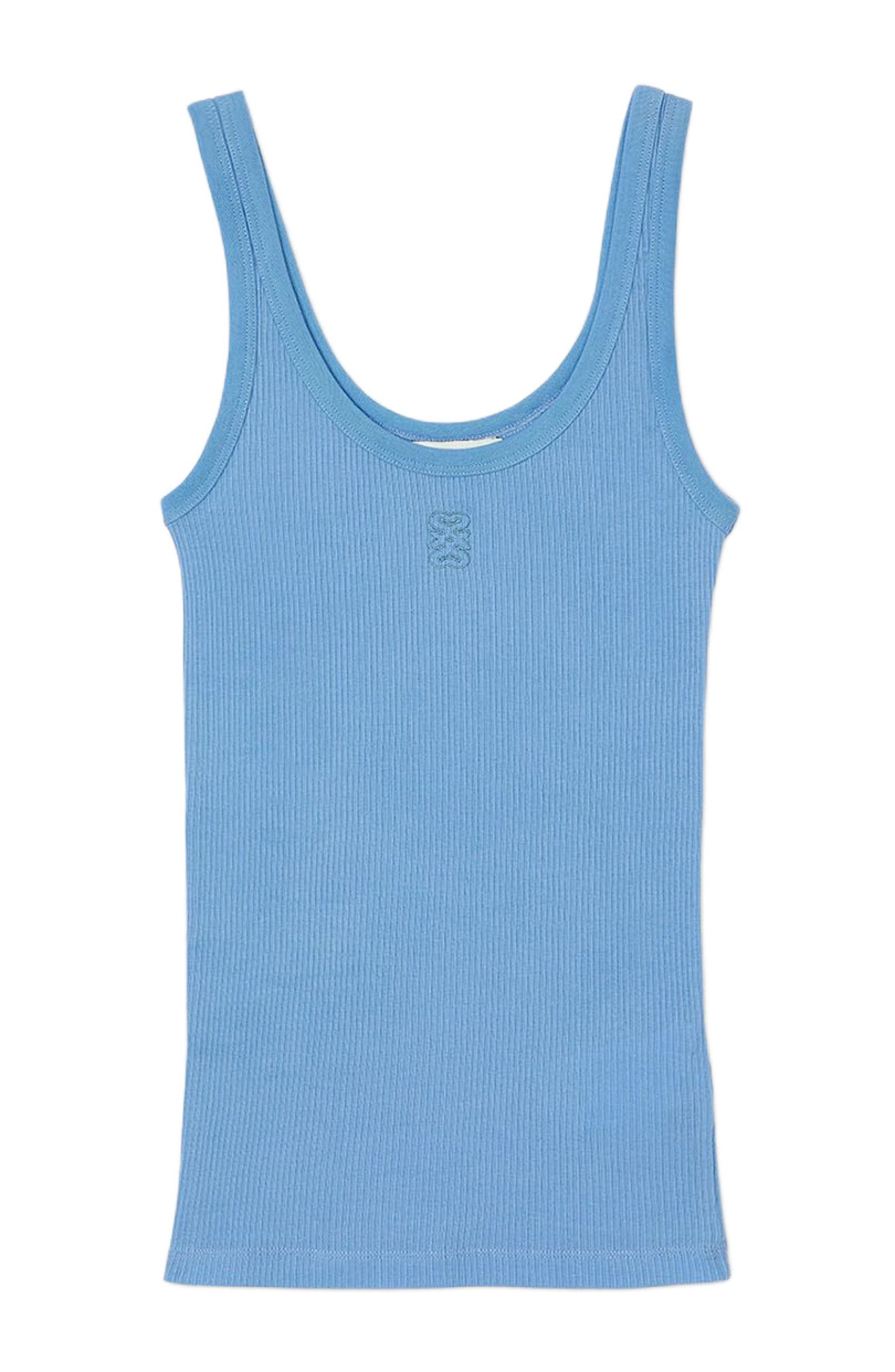 SANDRO Ribbed vest top in Blue at Nordstrom - 5