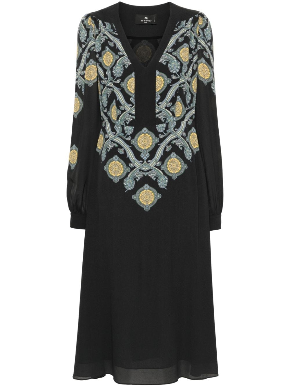 paisley midi dress - 1