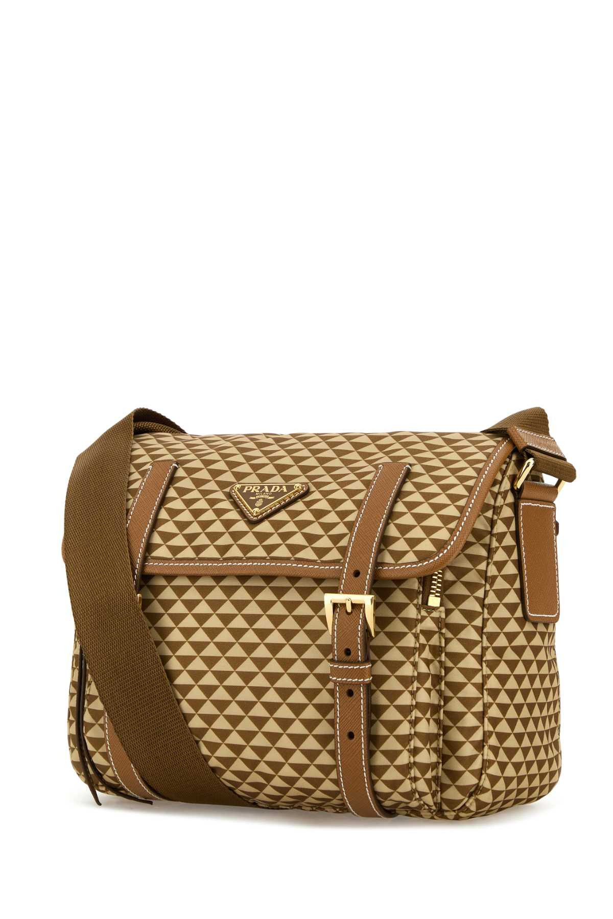 Prada Women Printed Re-Nylon Crossbody Bag - 2