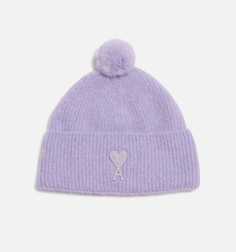 AMI Paris Ami De Coeur Beanie with Pom Pom outlook