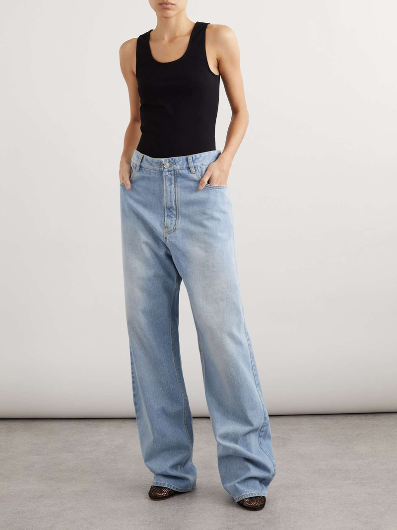 Alaïa Stretch-knit and denim jumpsuit outlook