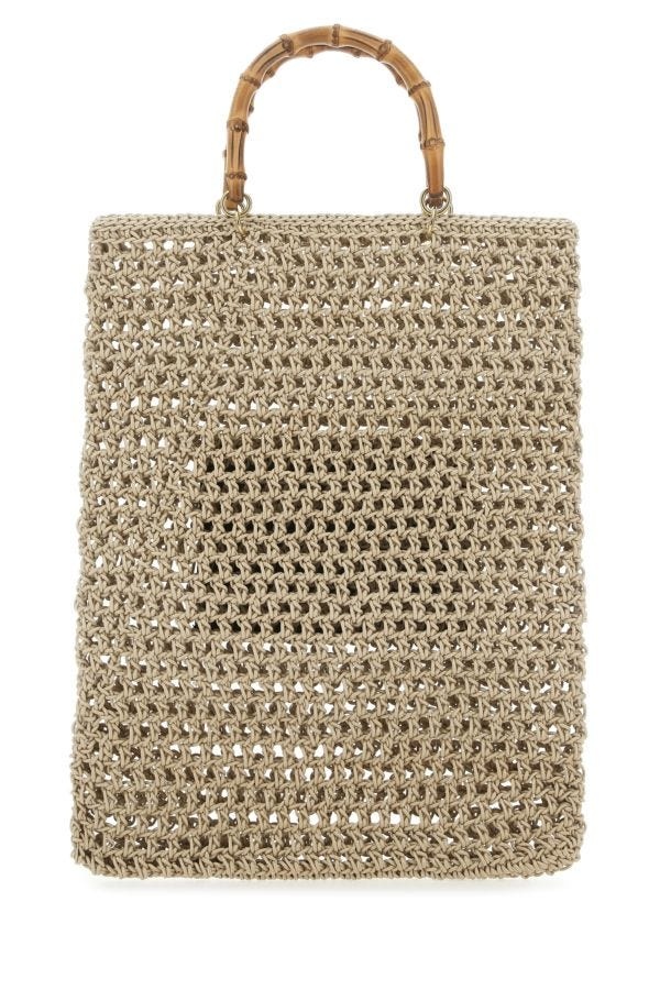 JIL SANDER Beige Rope Medium Shopping Bag - 3