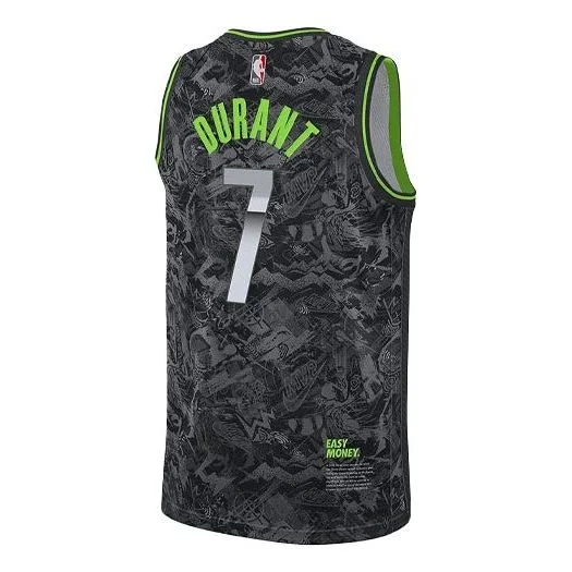 Nike NBA Kevin Durant Select Casual Sports Basketball Vest Brooklyn Nets 7 Black Gray Blackgray DA69 - 1