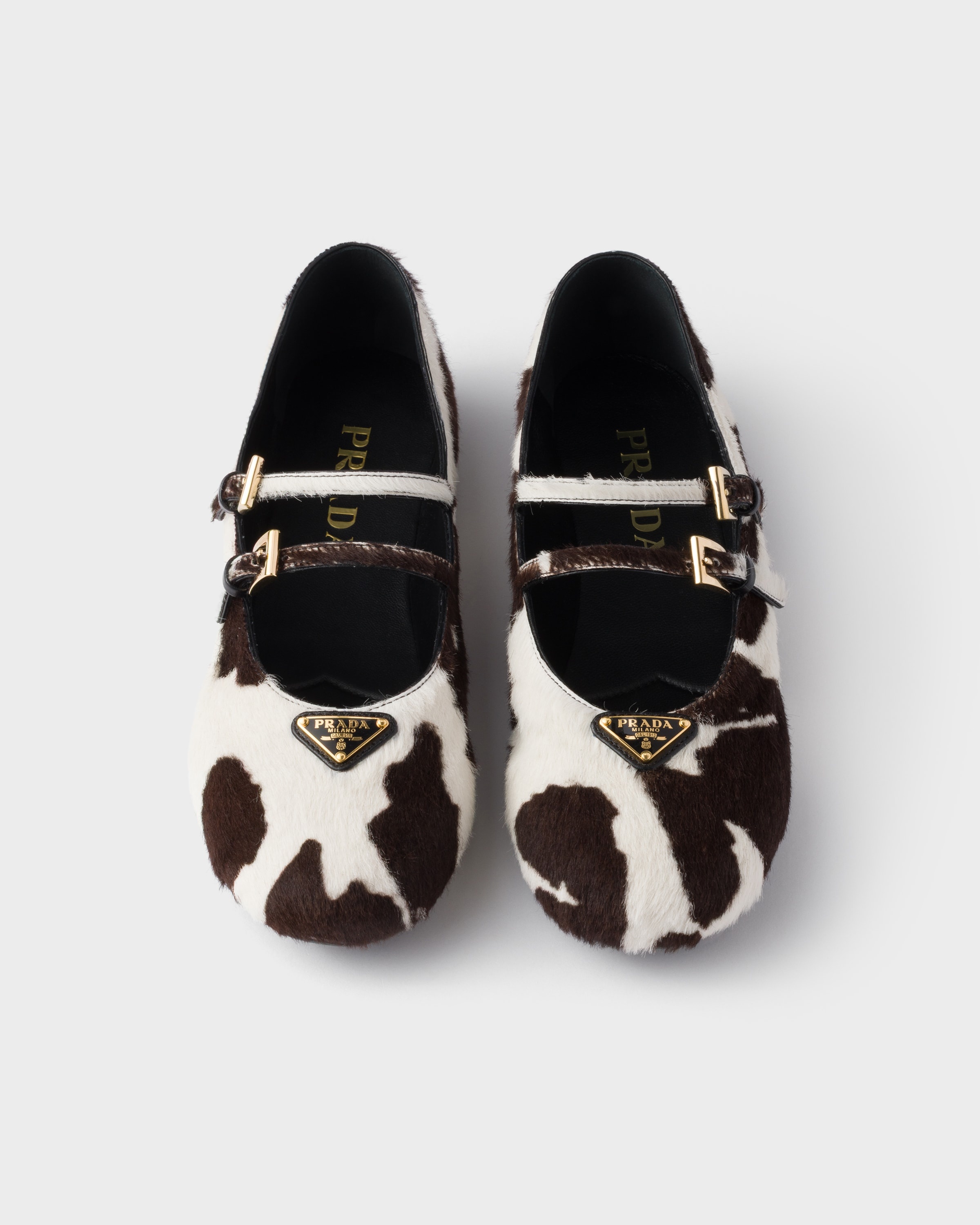 Printed leather ballerinas - 3