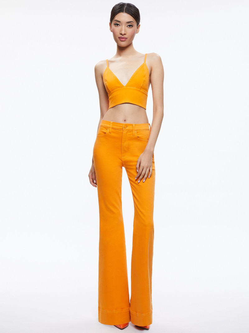 Alice + Olivia BEAUTIFUL HIGH RISE BELL JEAN outlook