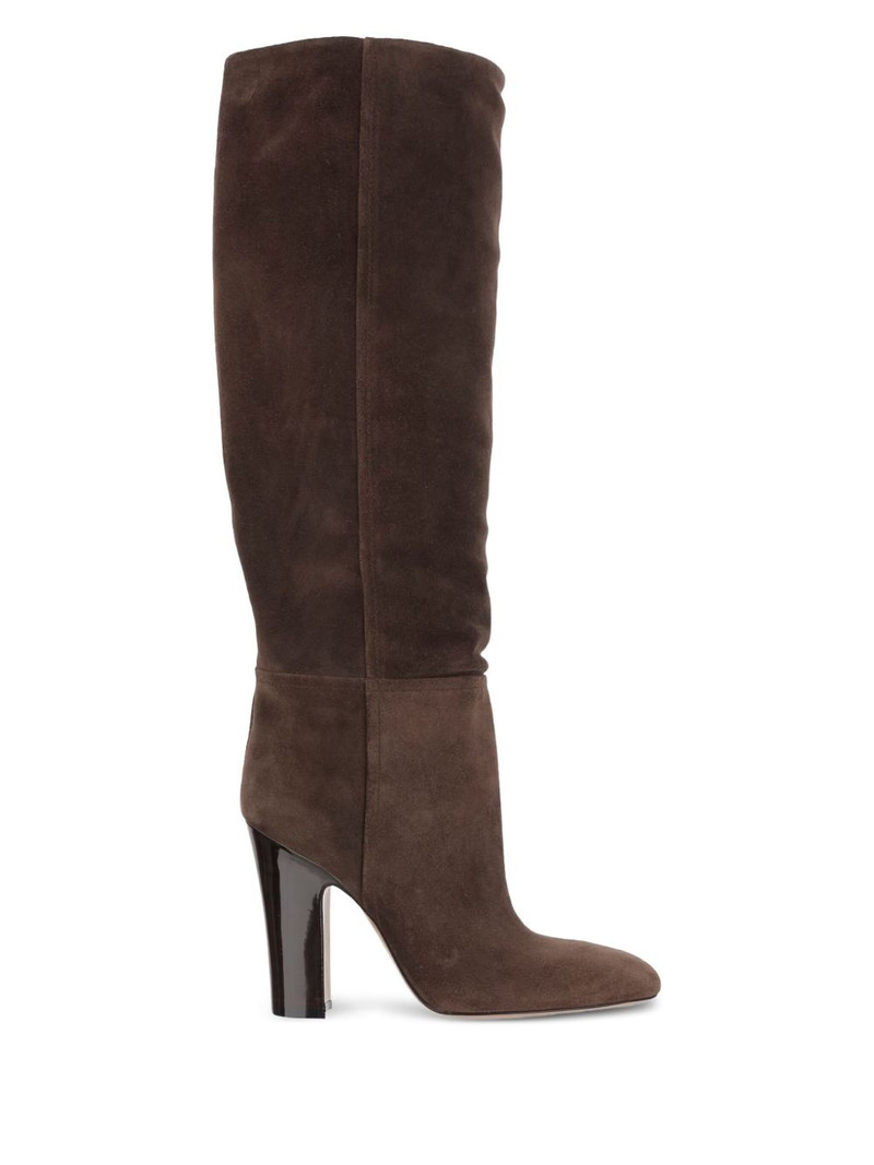 100mm Lavinia suede pointed-toe knee-high boots 1