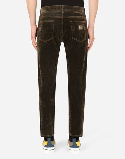 Dolce & Gabbana Flocked slim-fit stretch jeans outlook