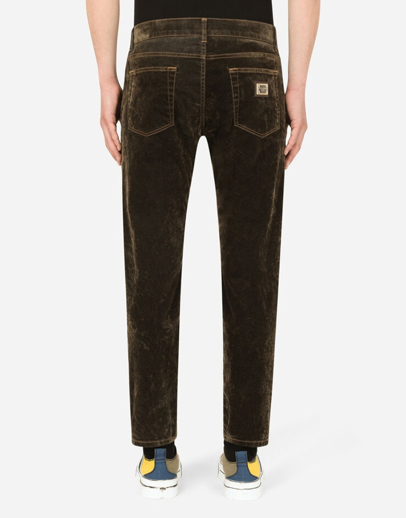 Dolce & Gabbana Flocked slim-fit stretch jeans outlook