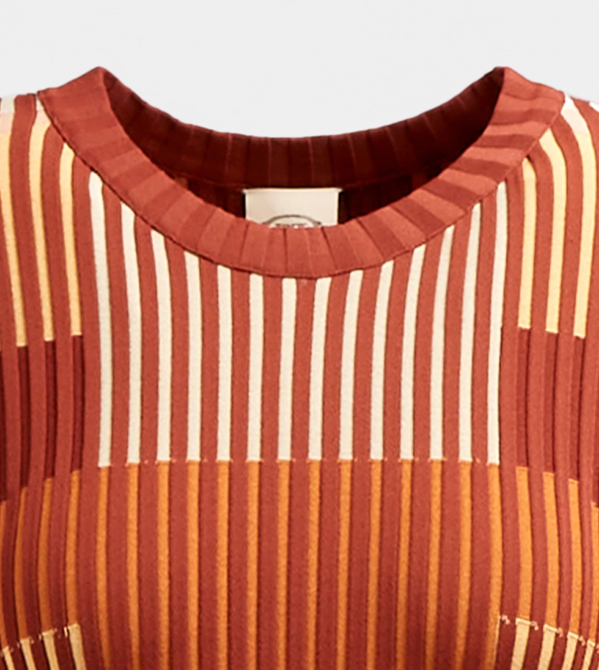 DRESS IN KNIT - BEIGE, ORANGE, YELLOW, RED - 2