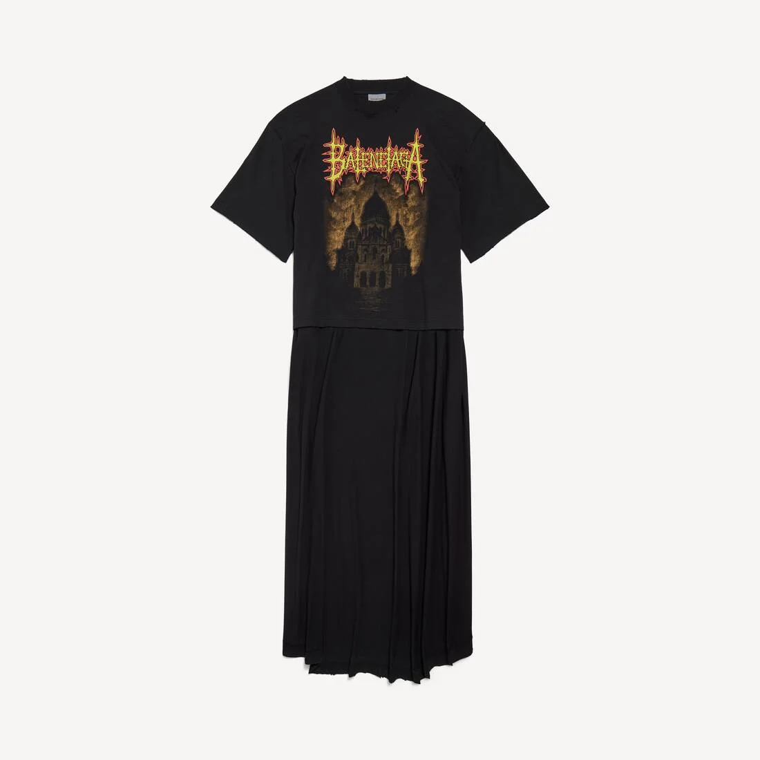 Women's Balenciaga Sacré Cœur Train T-shirt in Black - 1