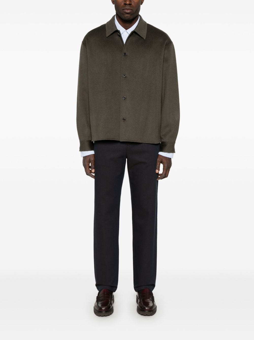 piqué-weave cotton shirt - 2