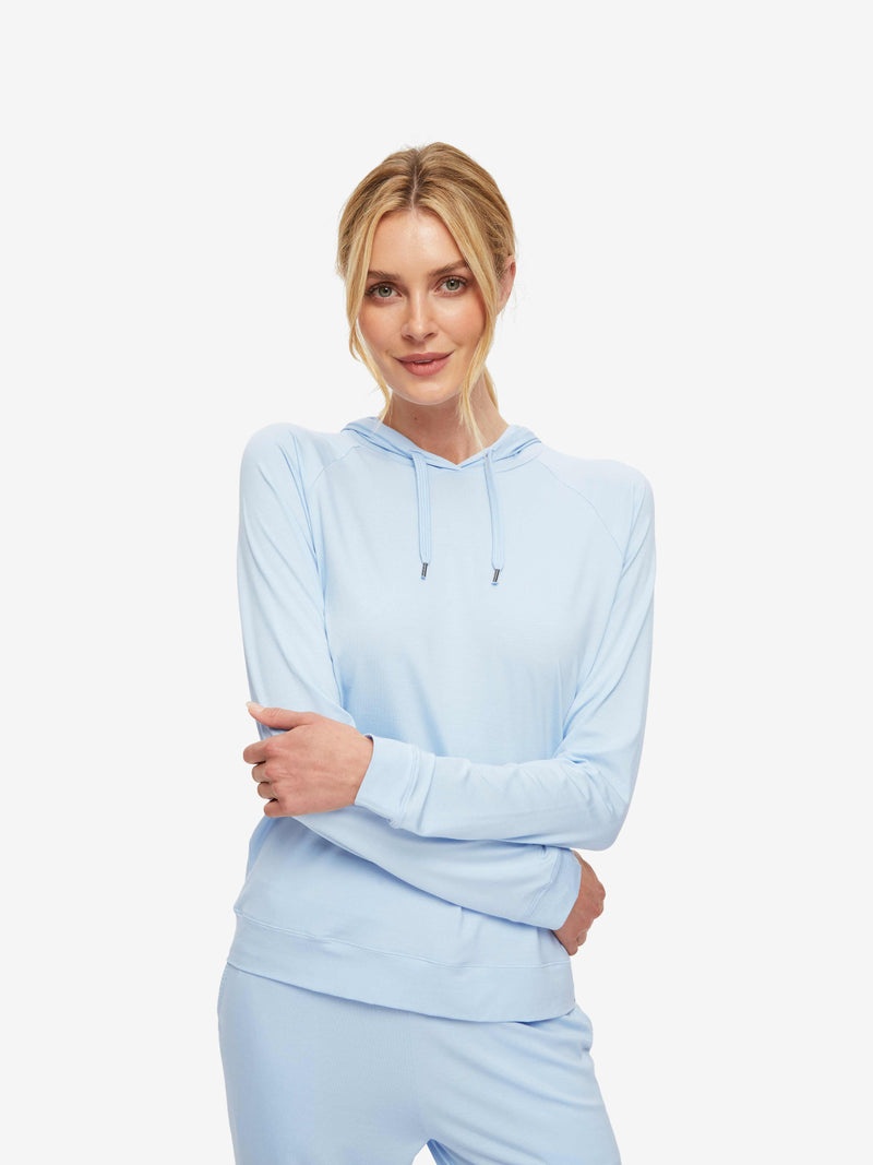 Women's Pullover Hoodie Basel Micro Modal Stretch Sky - 2