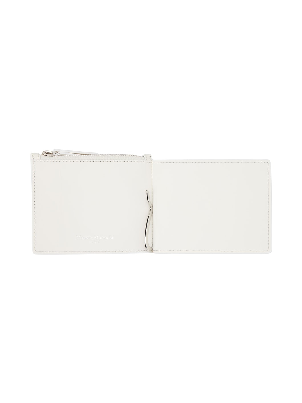 White Four Stitches Wallet - 3