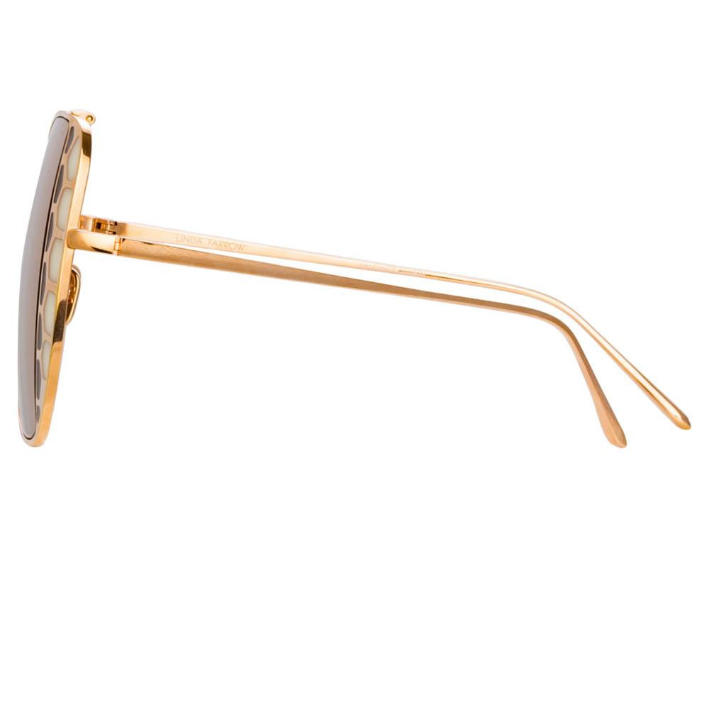 AMELIA OVERSIZED SUNGLASSES IN ROSE GOLD - 3