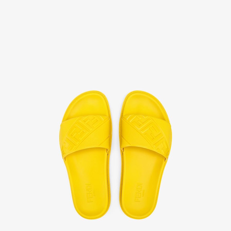 Yellow rubber slides - 4